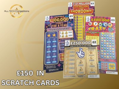 £150 WORTH OF SCRATCH CARDS