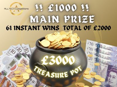 £1000 MAIN PRIZE + £2000 INSTANT WINS